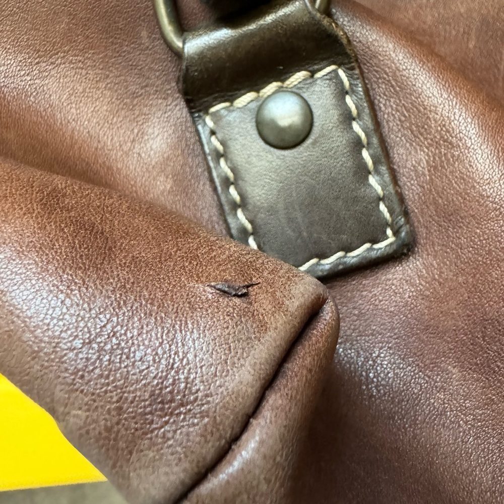 JOHN VARAVATOS Italian Leather Messenger Bag - Picture 14 of 16